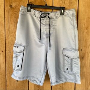 Oneill Board Shorts Mens swim trunks pockets Silver Gray